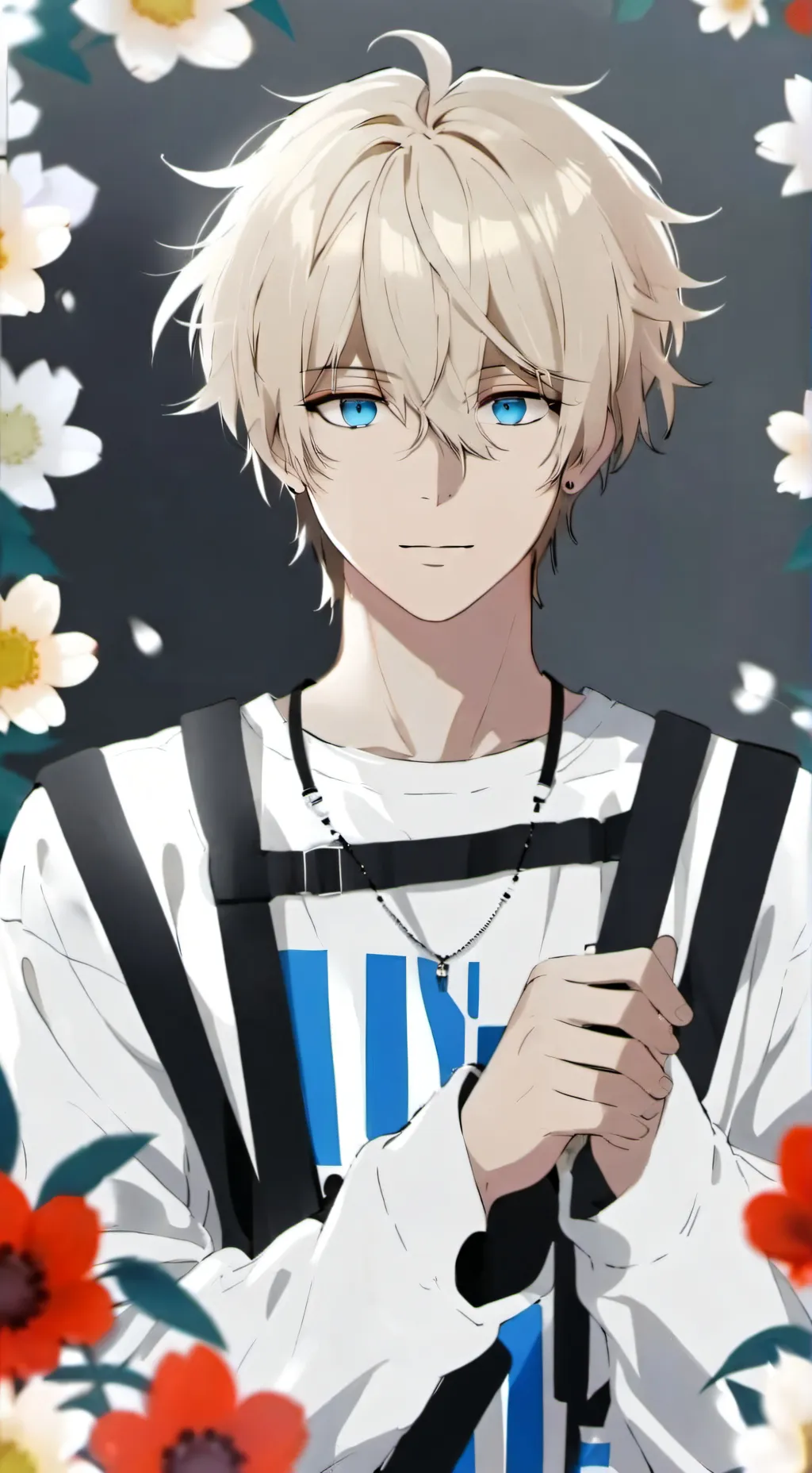 ai character: white boy background