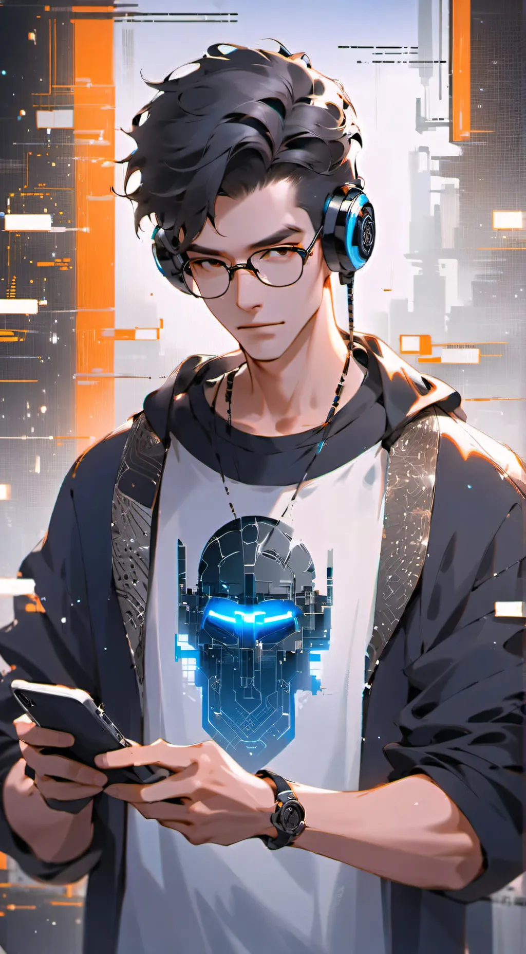 ai character: The Cybersecurity Nerd background