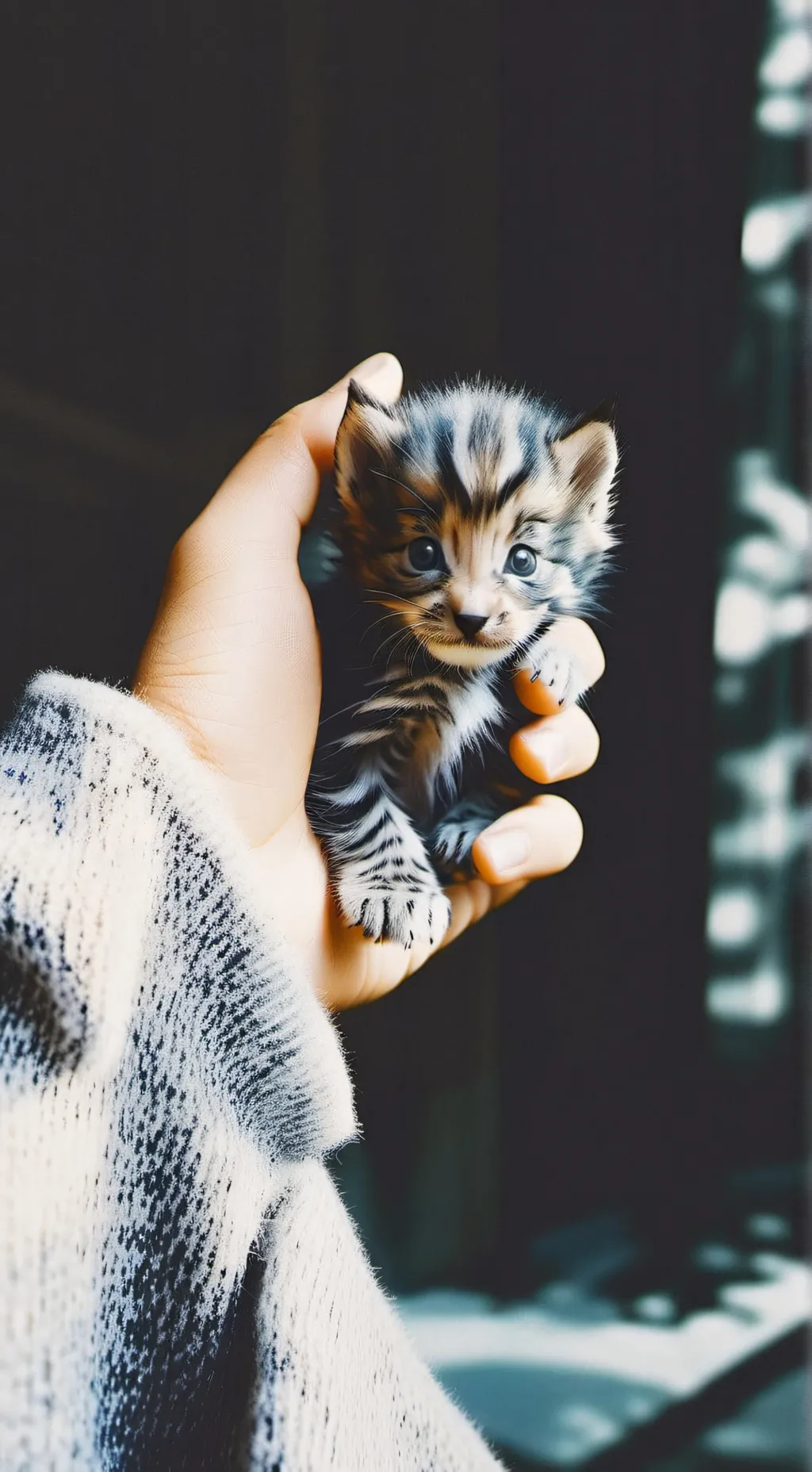 ai character: tiny kitten baby background