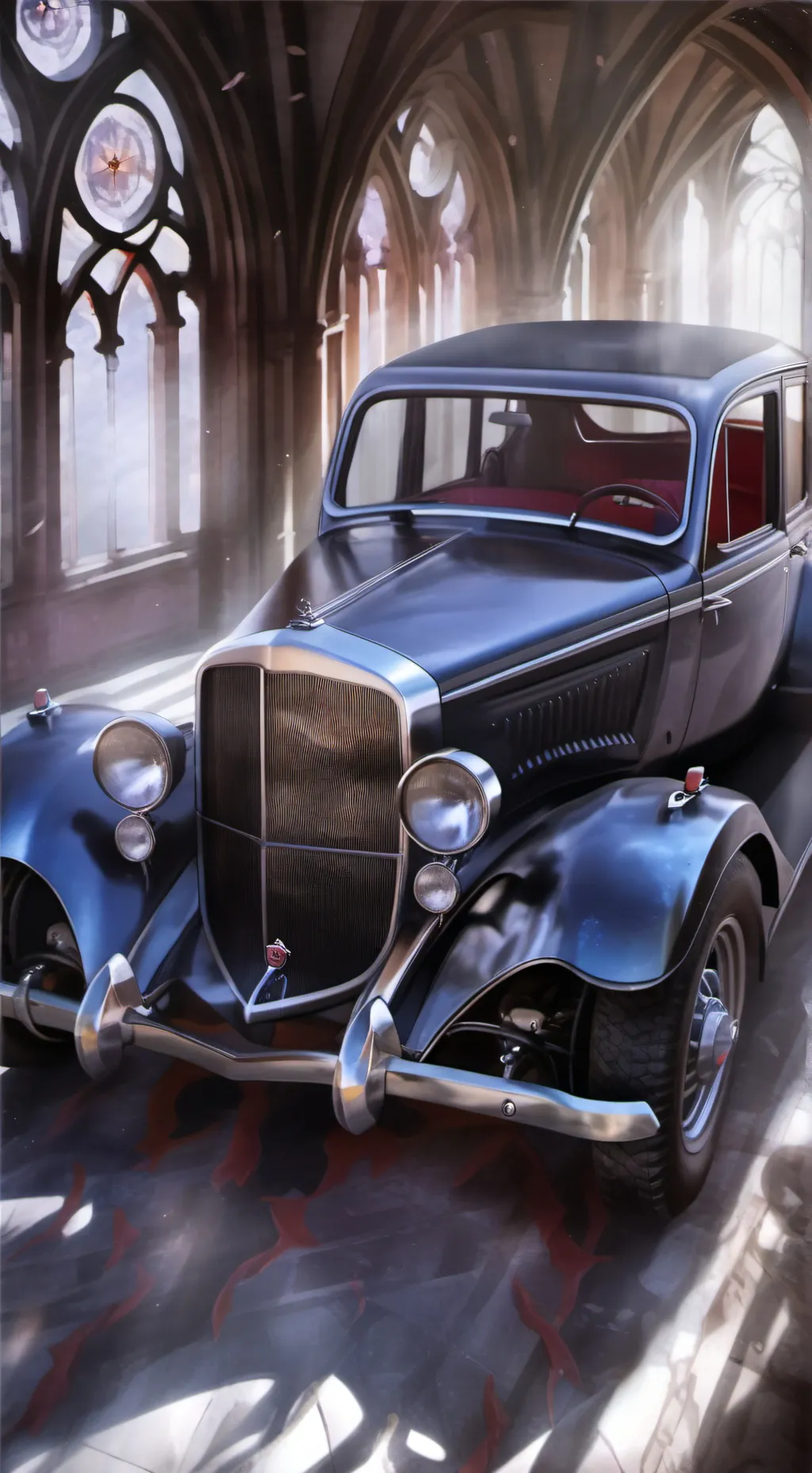 ai character: Dw road trip background