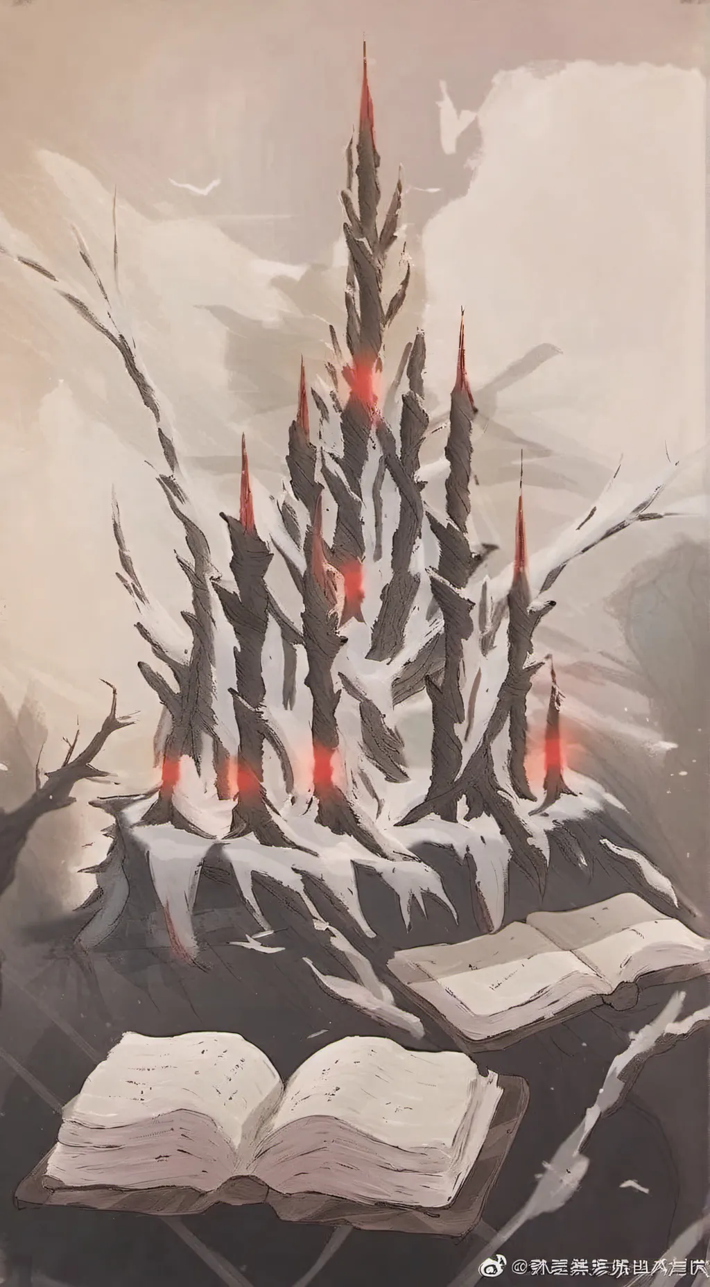 ai character: THE library background