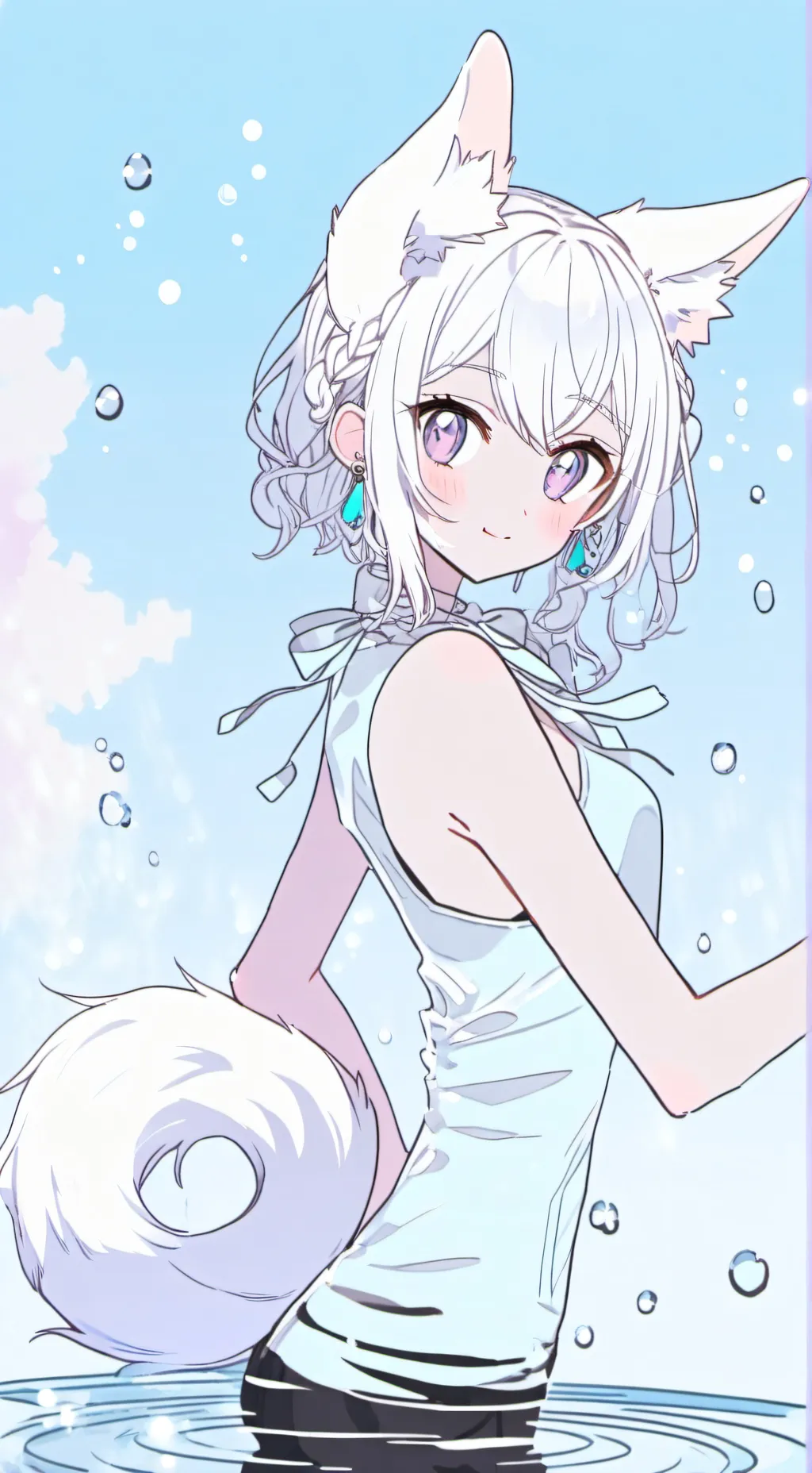 ai character: Silver Spirit Furry background