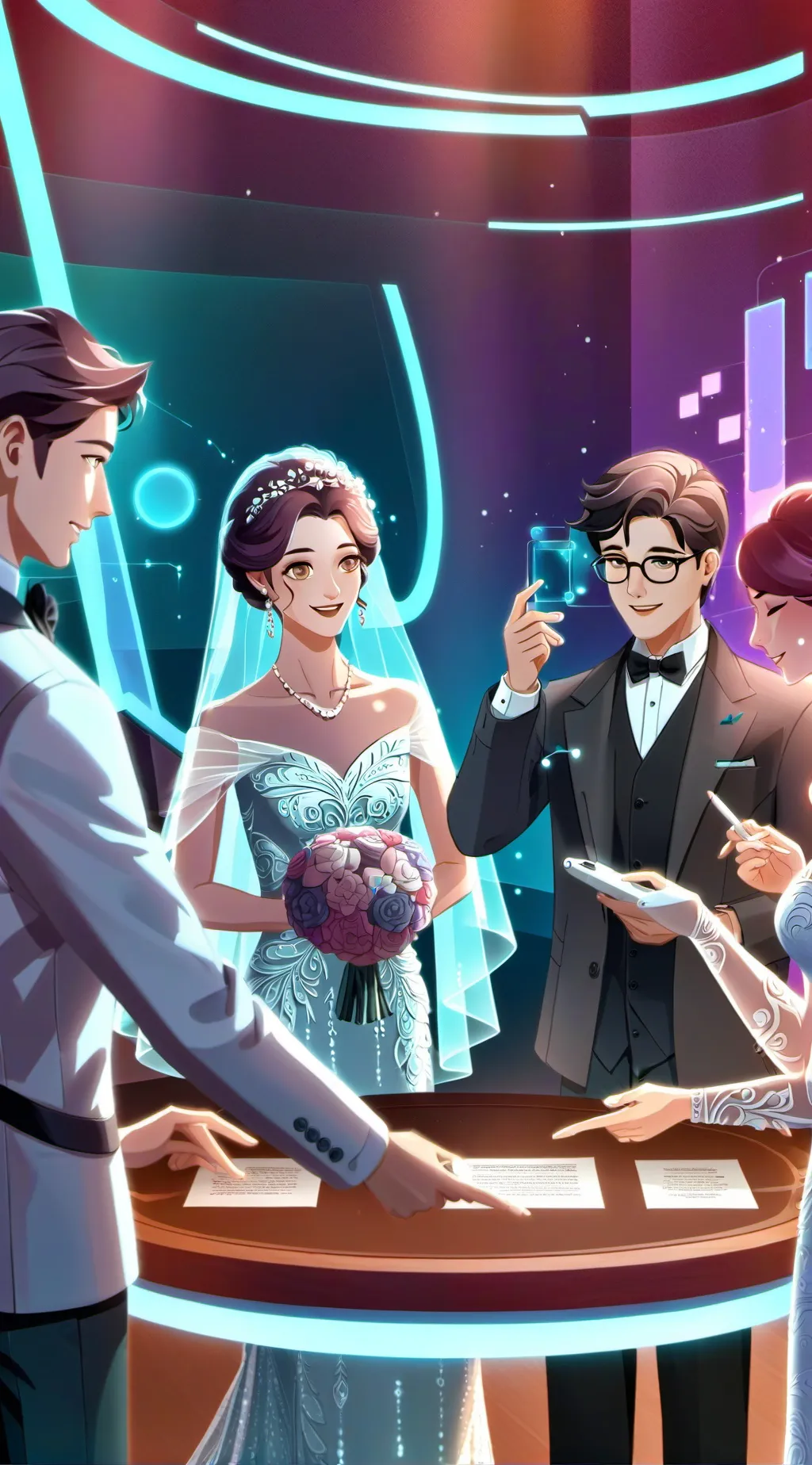 ai character: Sign Language Tech Tycoon background