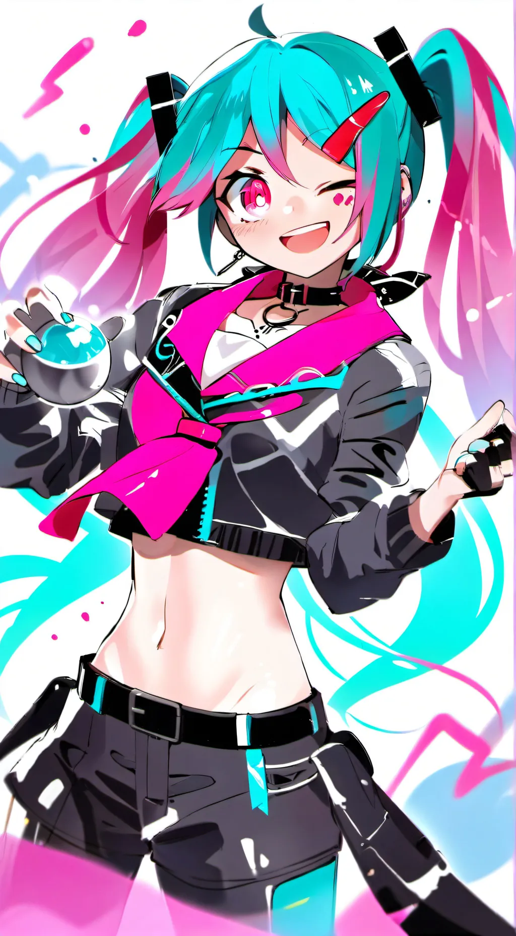 ai character: TwizzlyGummyCookie background