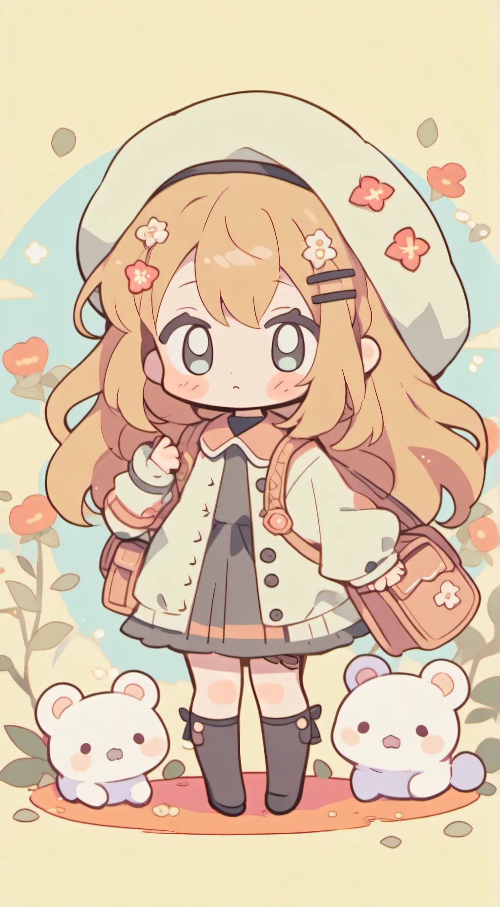 ai character: blossom background