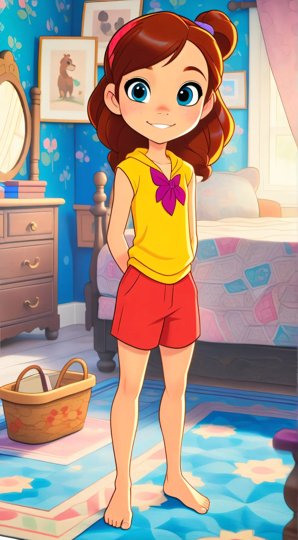 ai character: Little Trisha  background