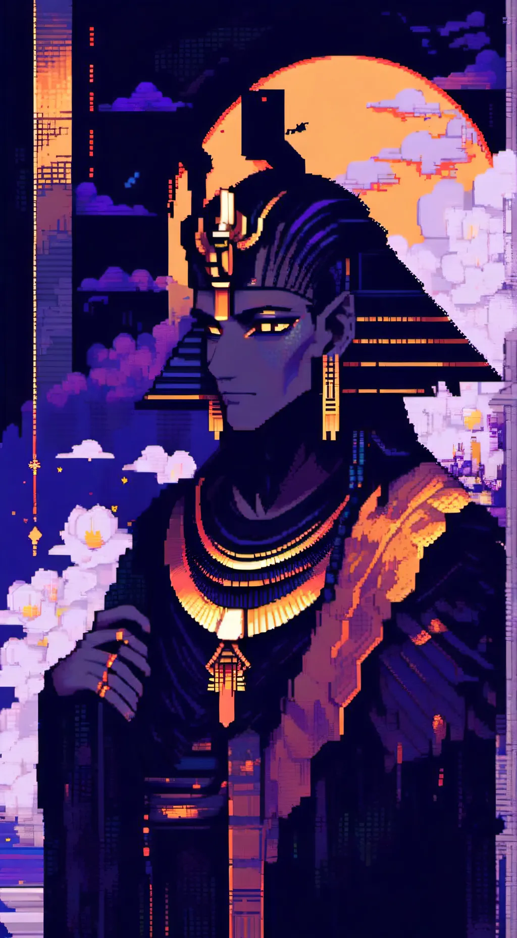 ai character: 👞фараон👞 background