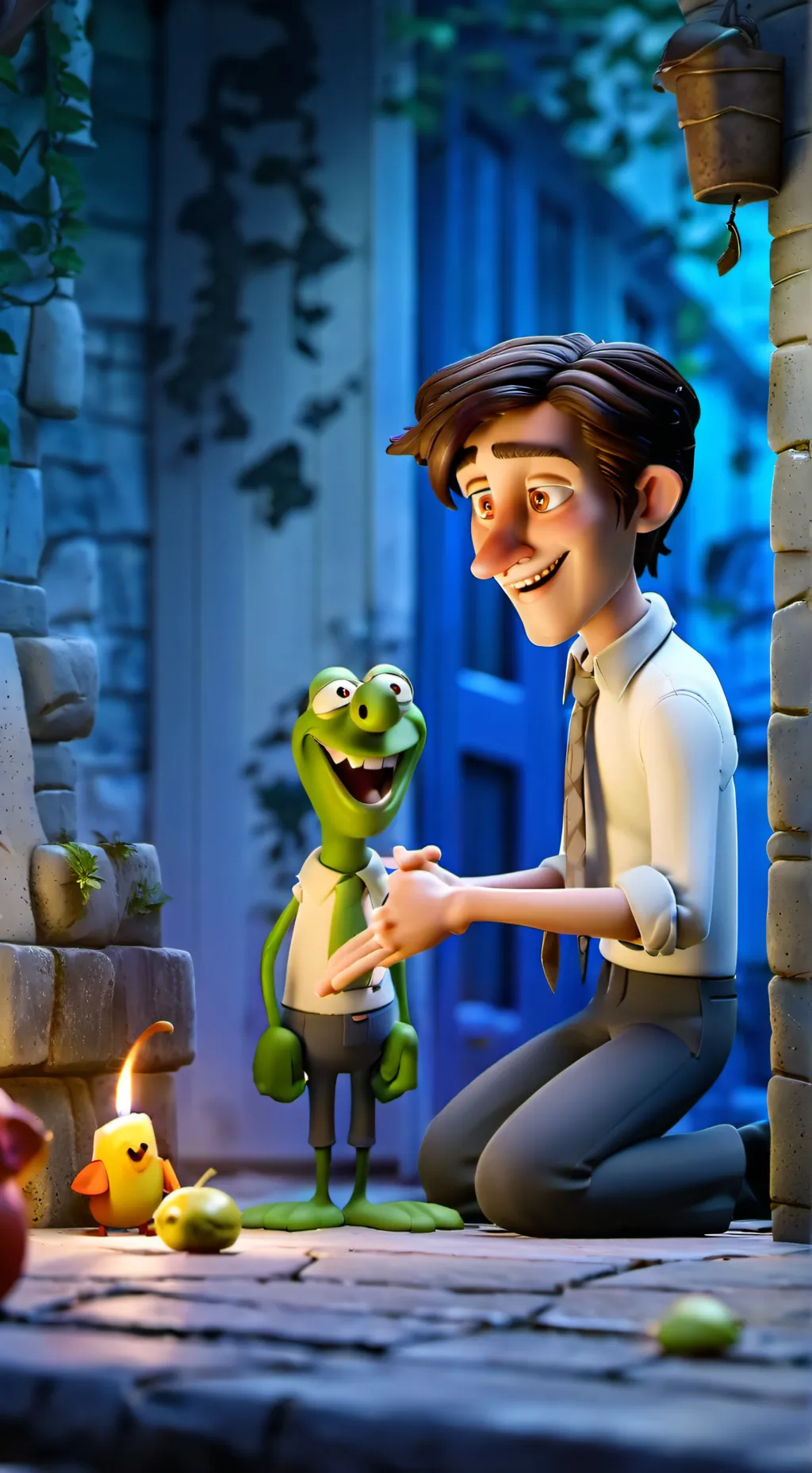 ai character: duolingo killing background