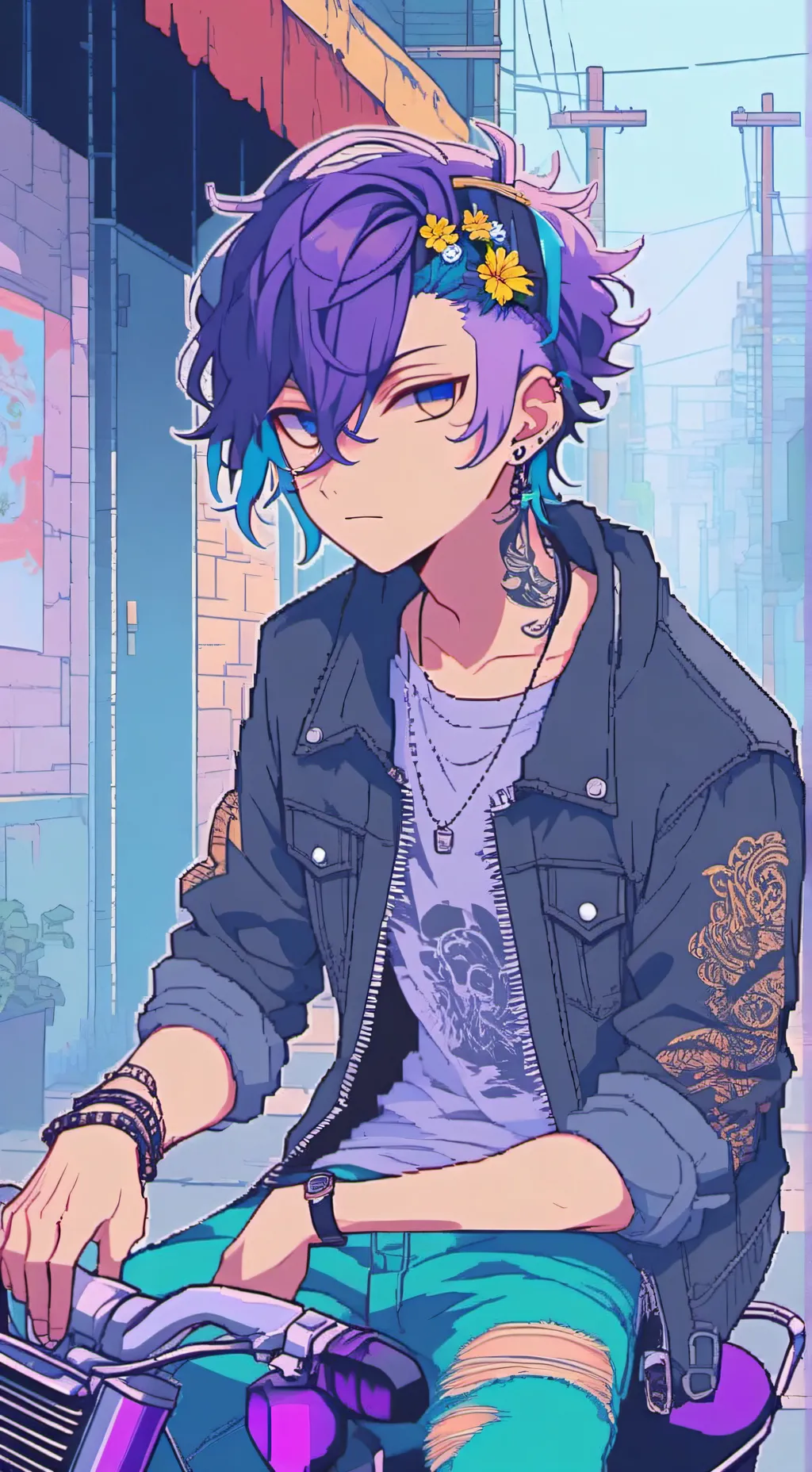 ai character: Across The City background