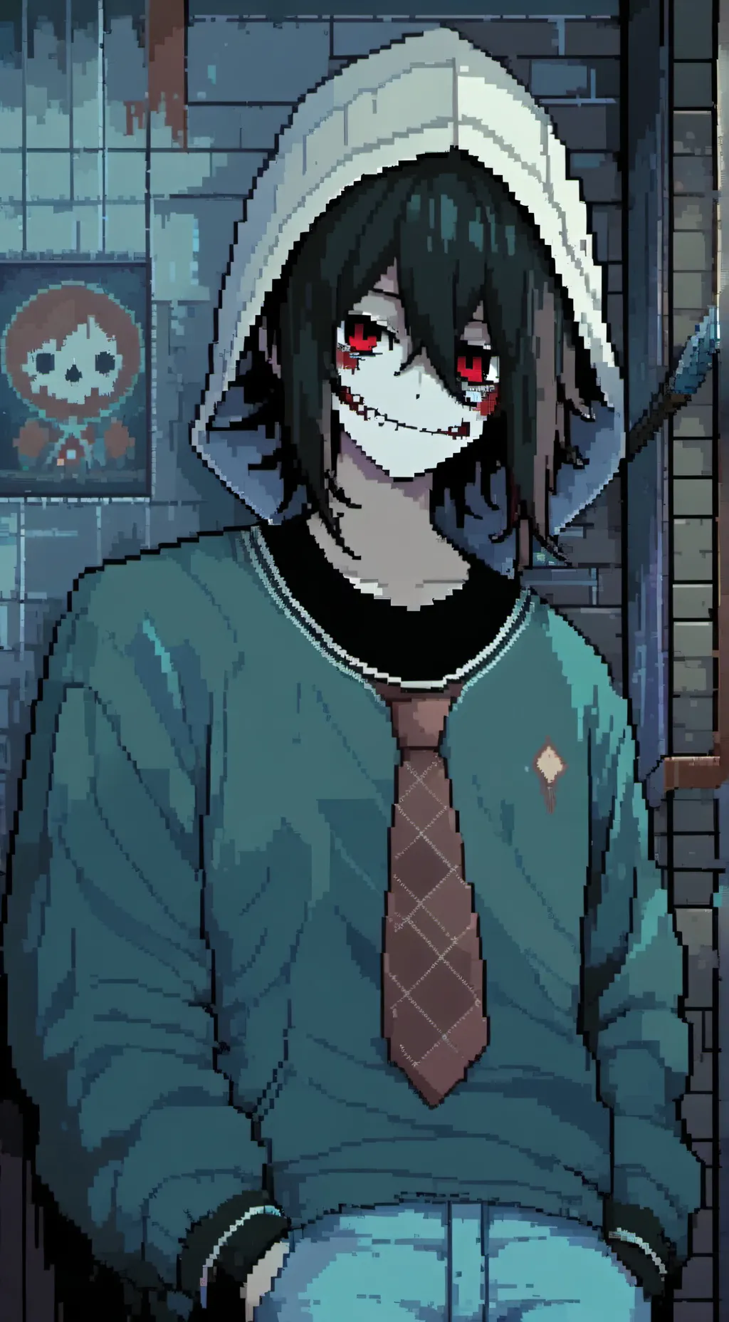 ai character: creepypasta background