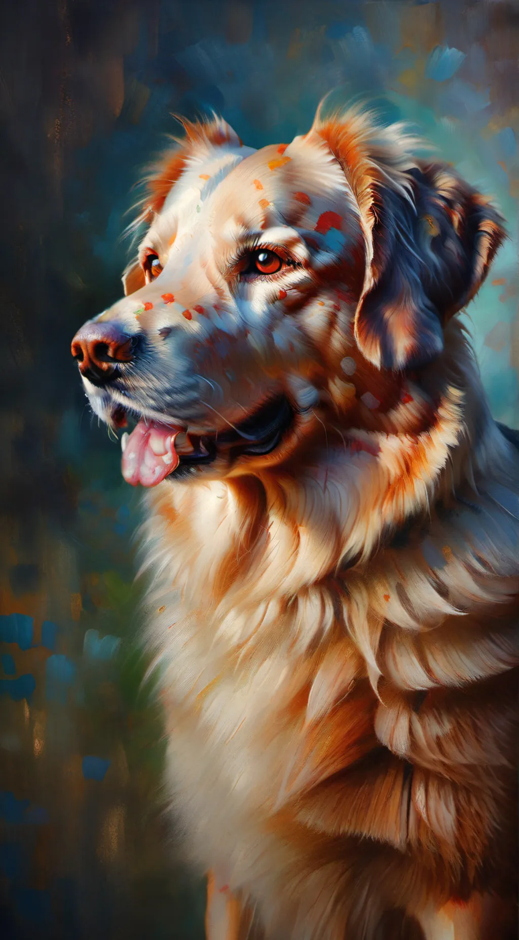 ai character: bronze my dog!! background