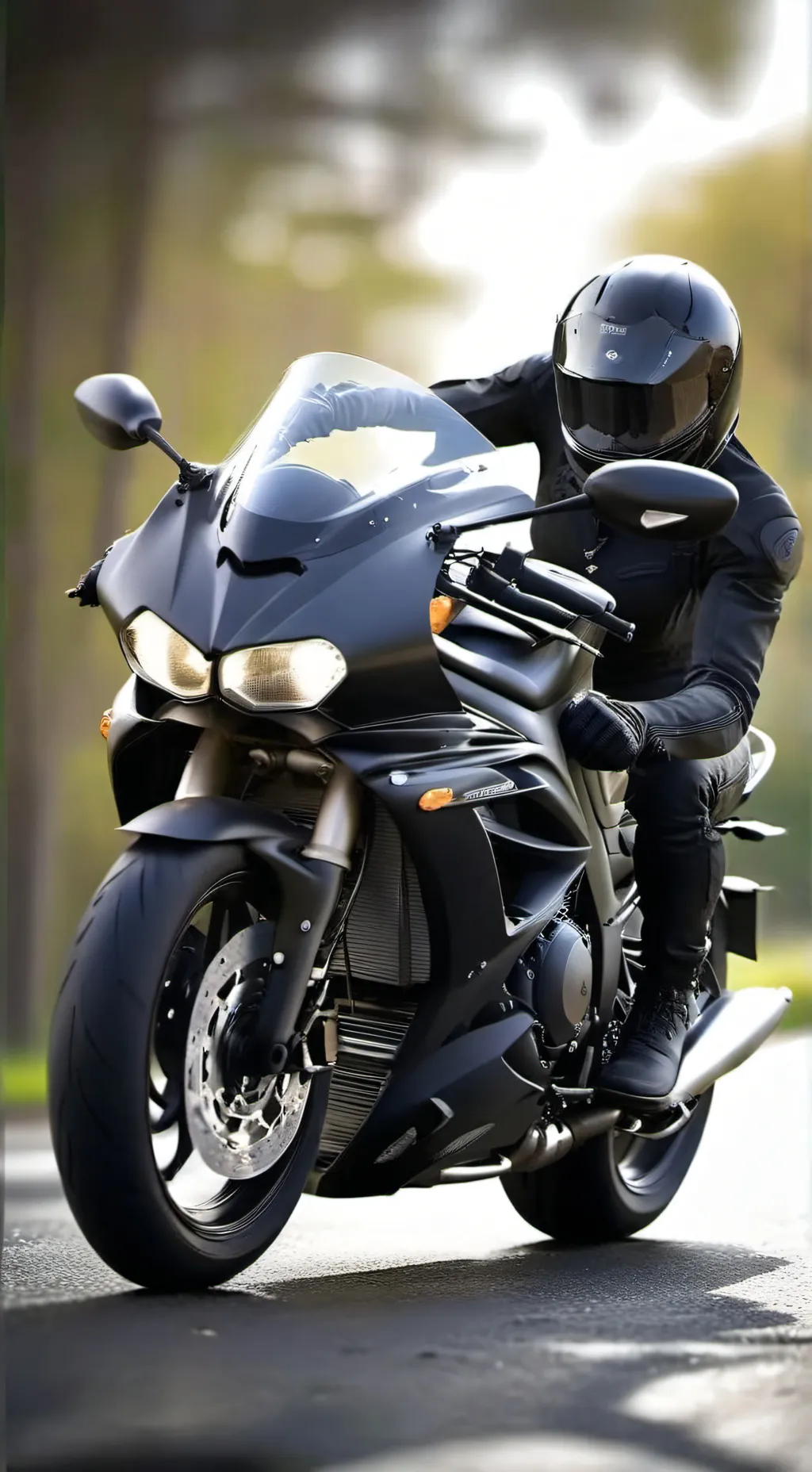 ai character: Biker girl background