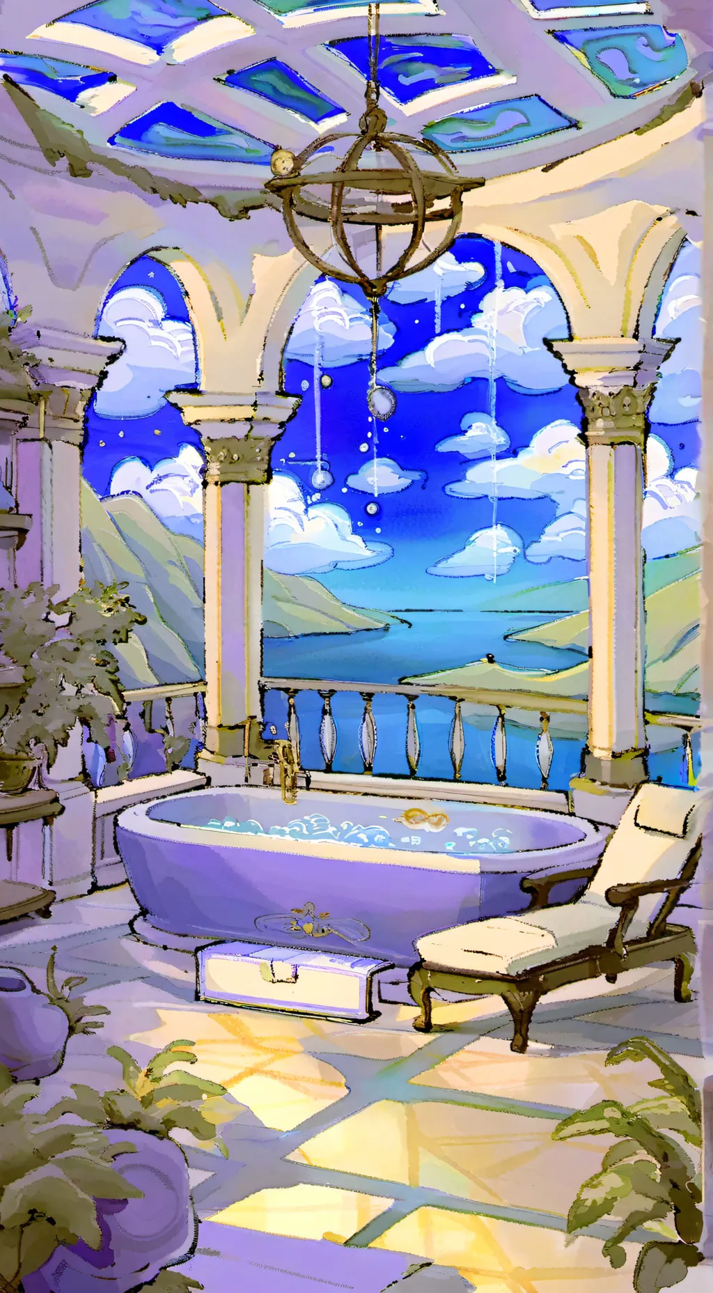 ai character: Fantasy￼ Spa background