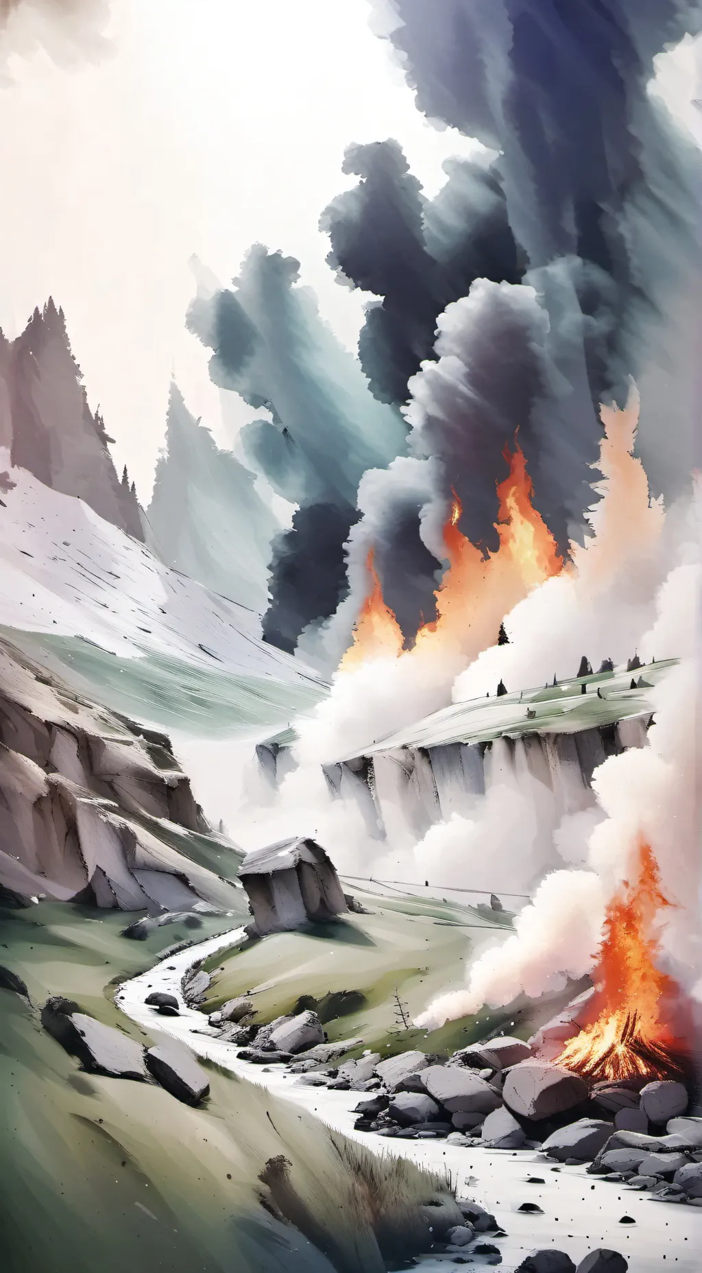 ai character: mountain roast background