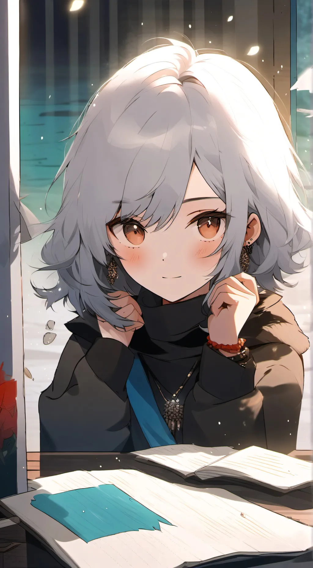 ai character: 🌷Luna🌷 background