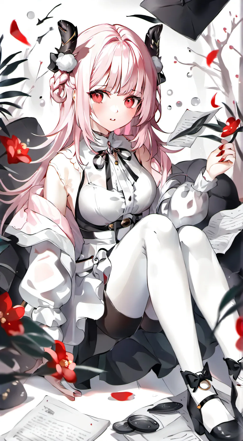 ai character: paper doll background