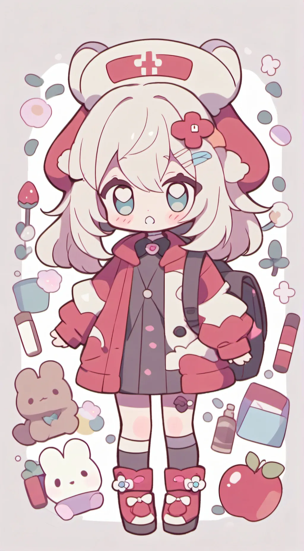 ai character: bebê em kny background