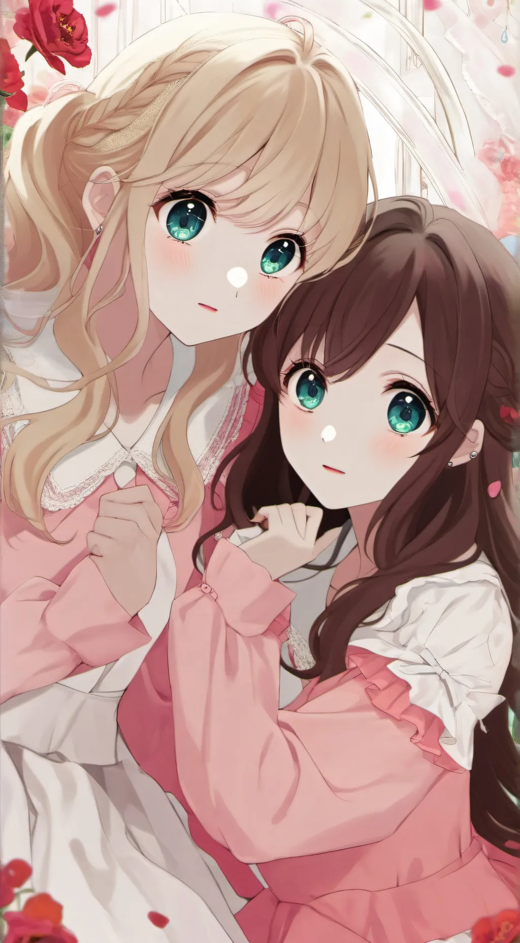 ai character: may and daisy  background