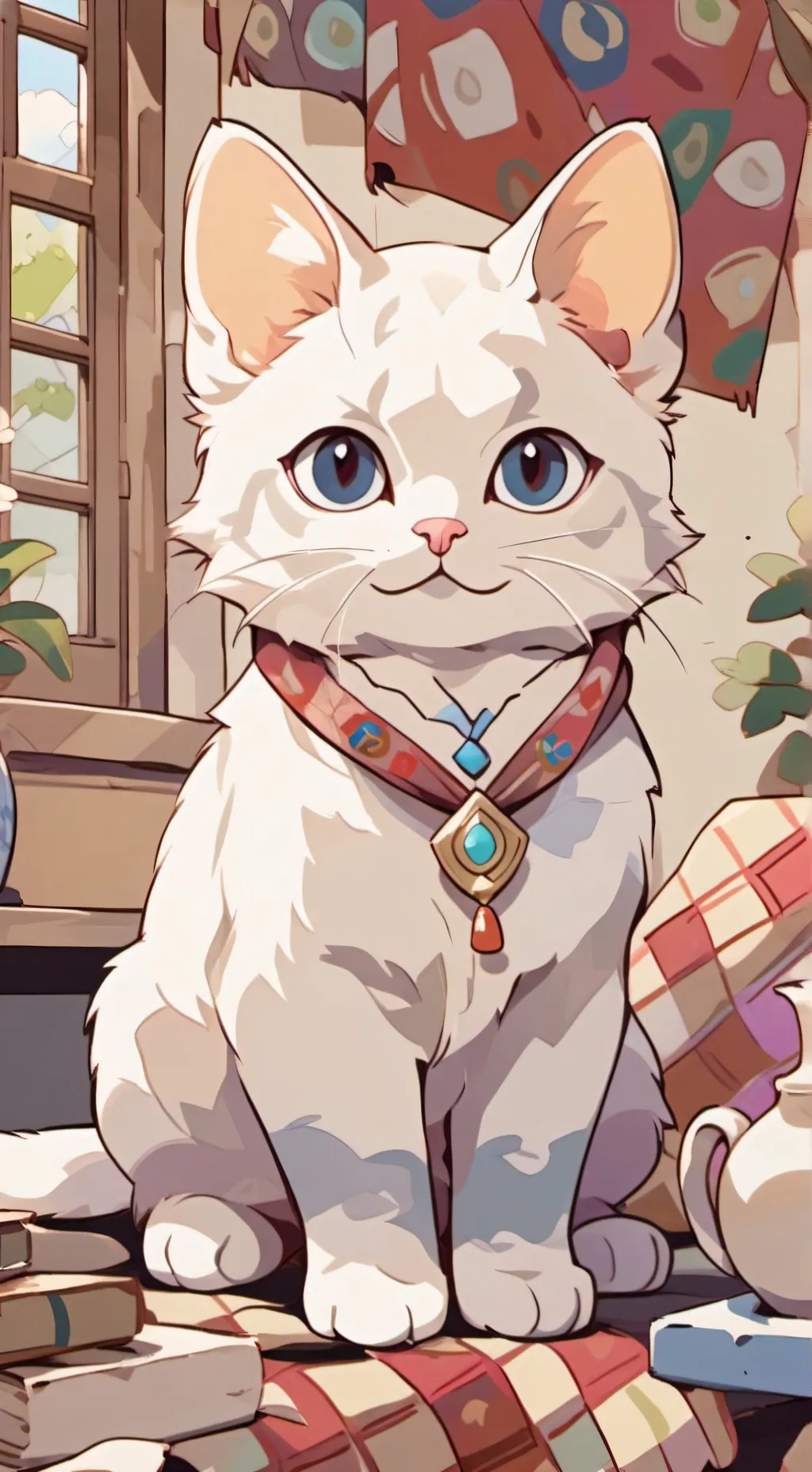 ai character: kitty :D background