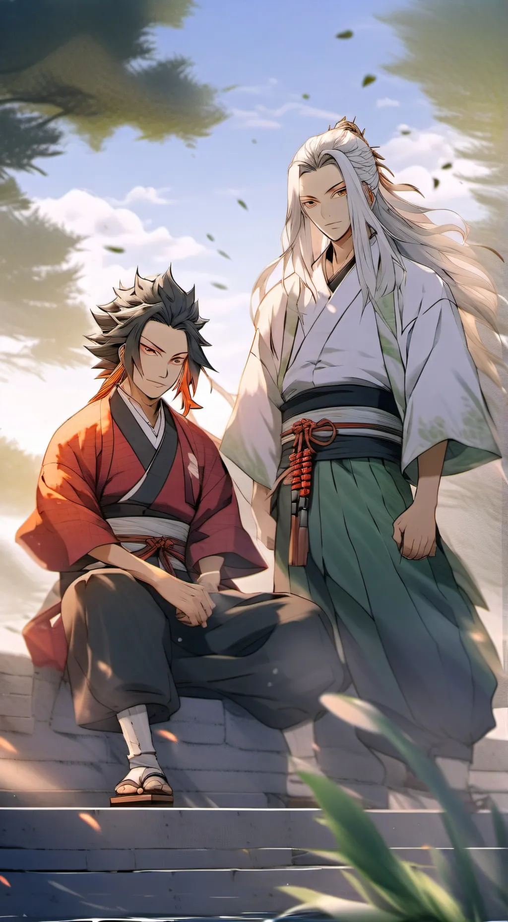 ai character: Sanemi x rengoku background