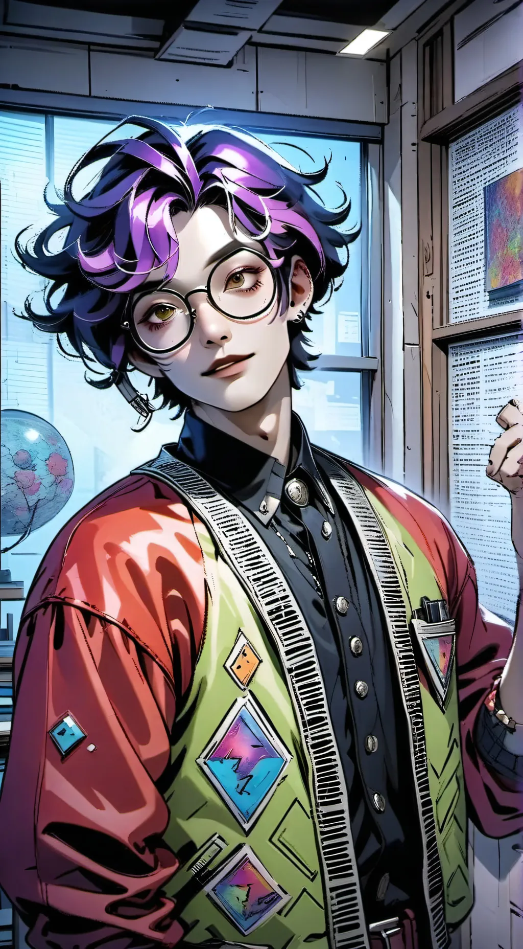 ai character: Prof. MathstaQuest background