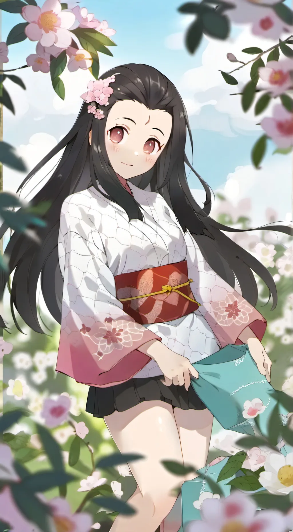 ai character: Nezuko Kamado background