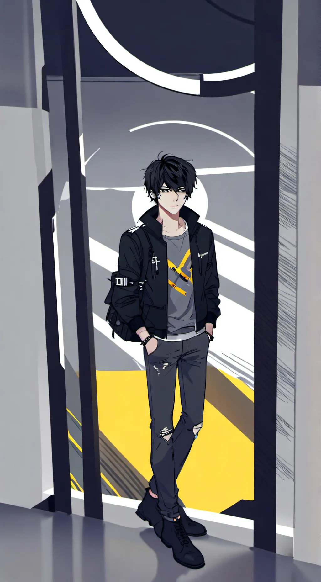 ai character: Nico Di Angelo  background