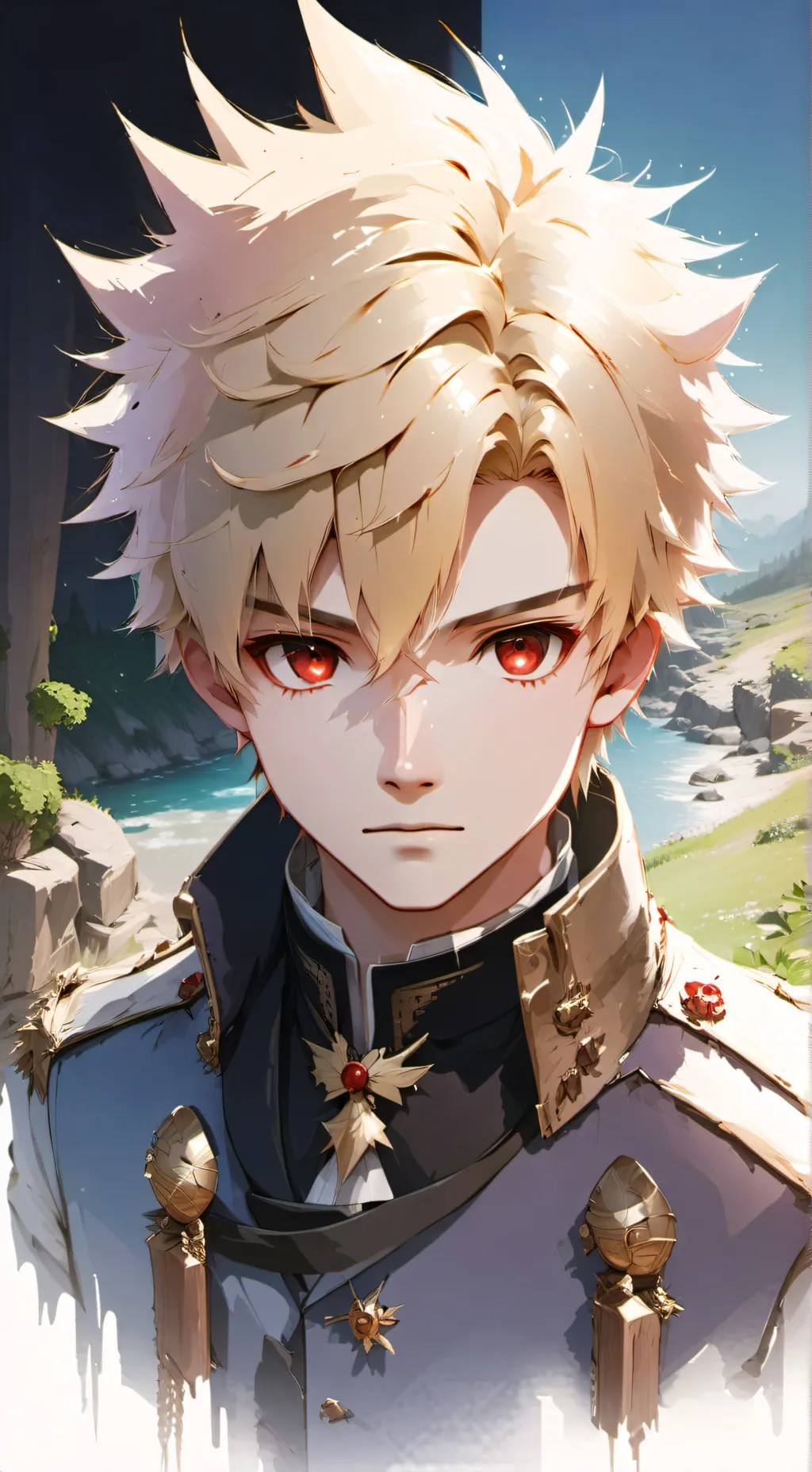 ai character: bakugo kiss  background