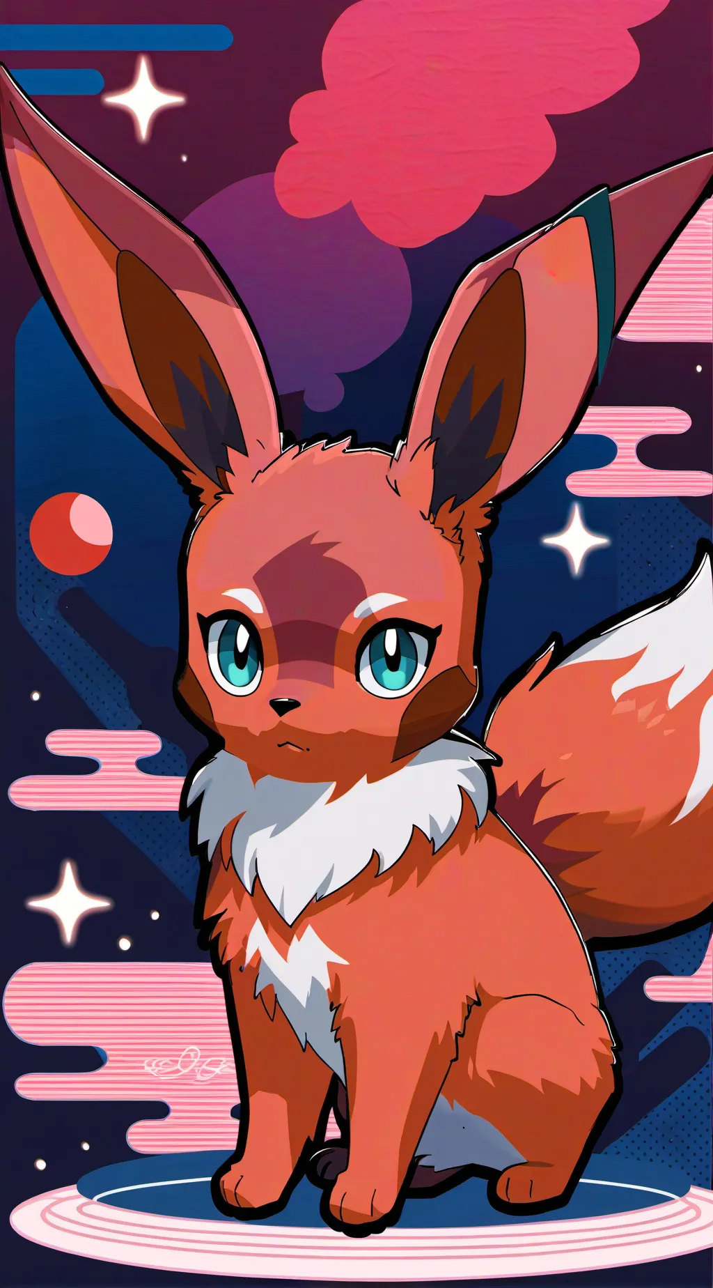ai character: eevee ♀️ background