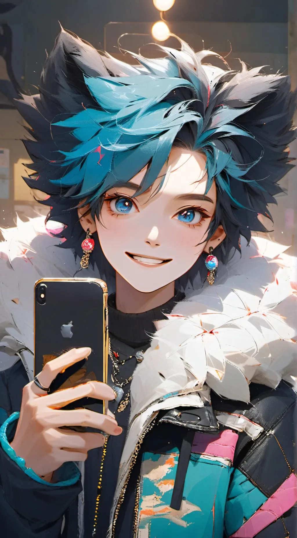 ai character: Pixel background