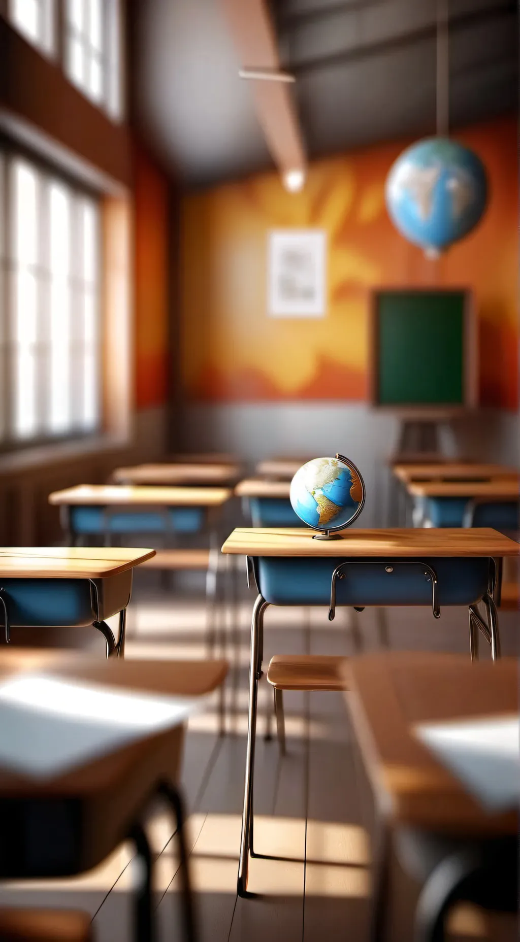 ai character: Classroom background