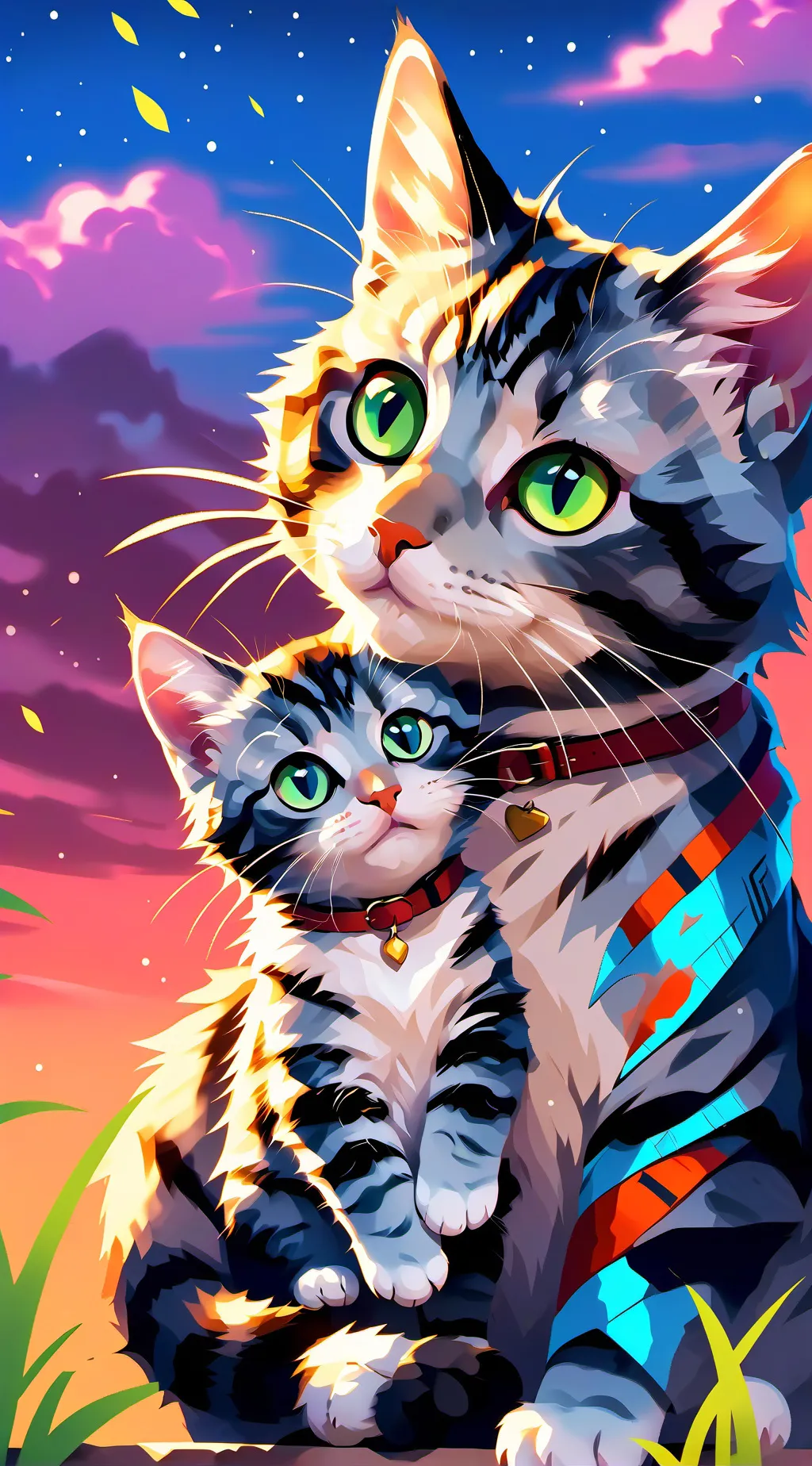 ai character: mama cat  background