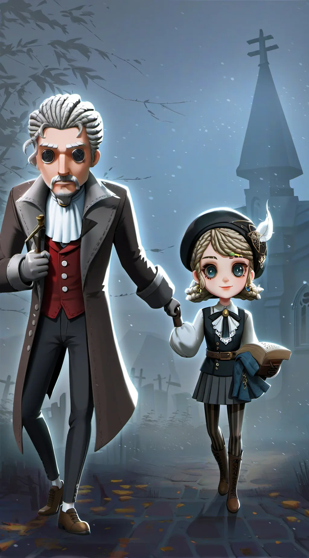 ai character: goobers sleep over background