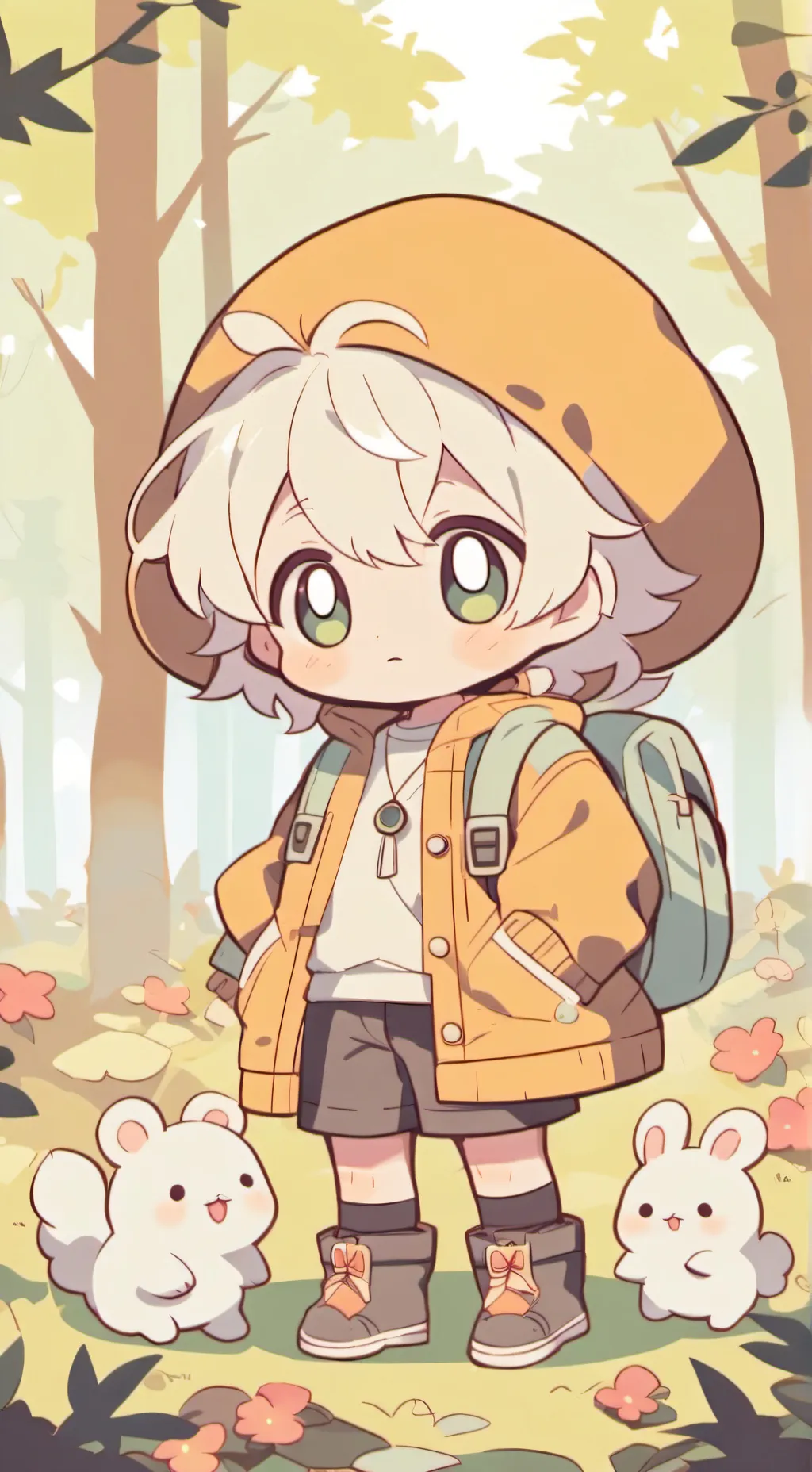 ai character:   lost baby background