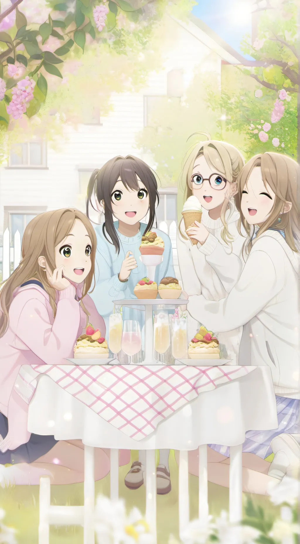 ai character: The Family show 🫶🏻 background