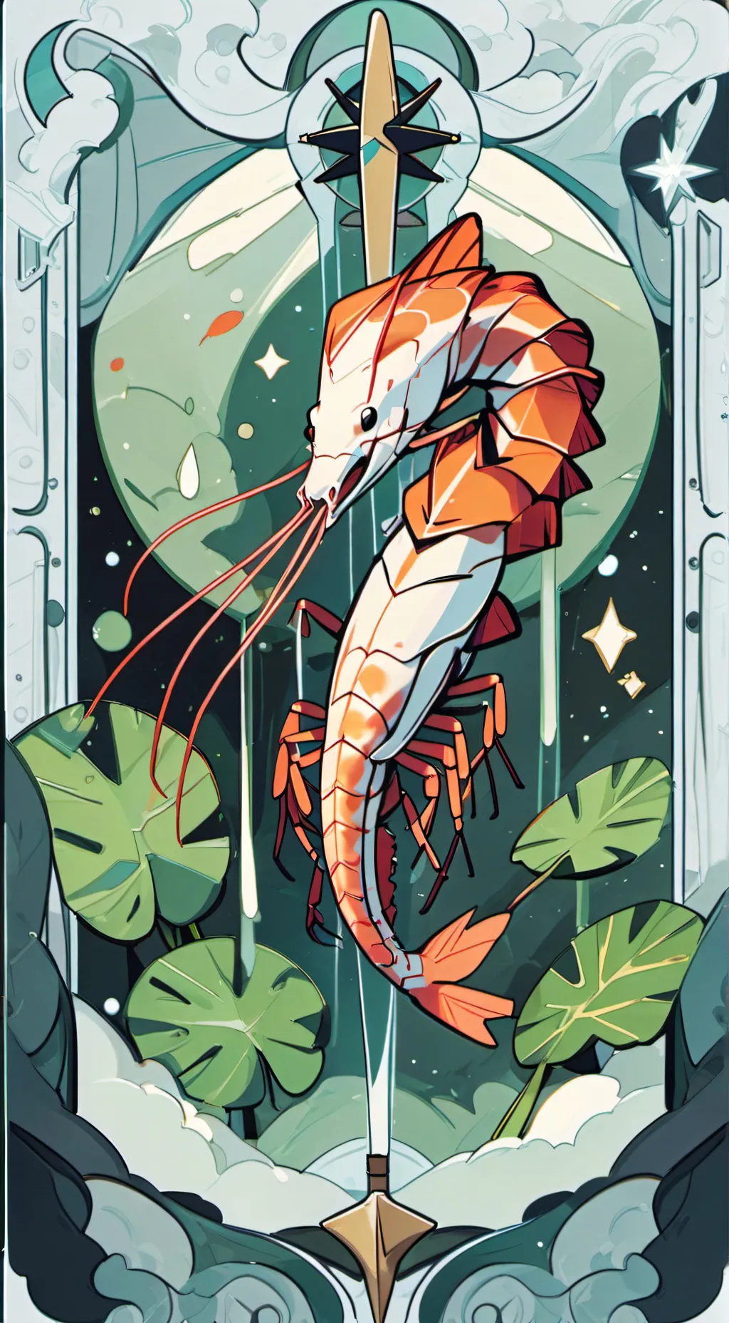 ai character: Shrimpo background