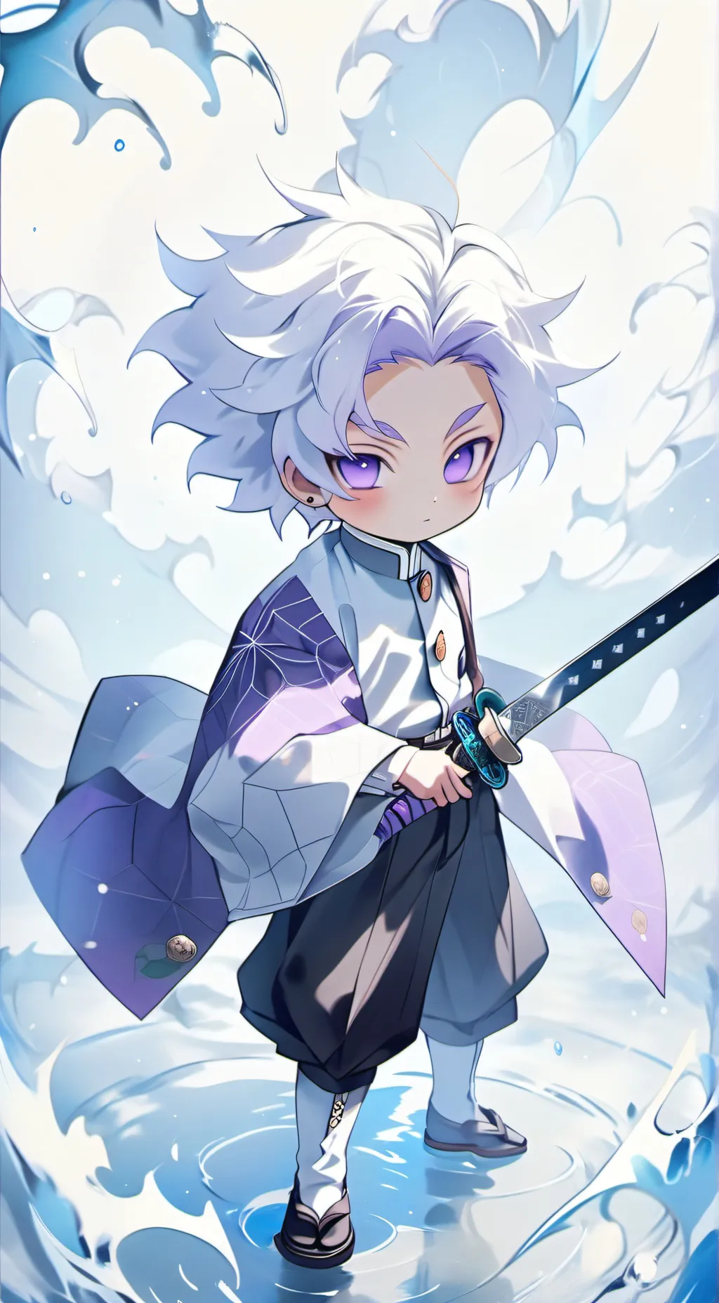 ai character: demon slayer  background