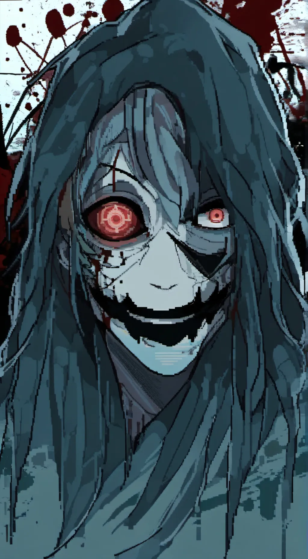 ai character: creepy man background