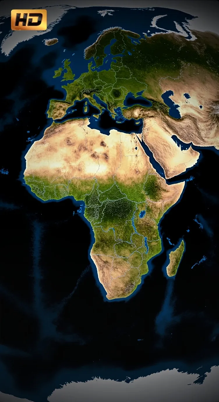 ai character: Africa and Europe  background
