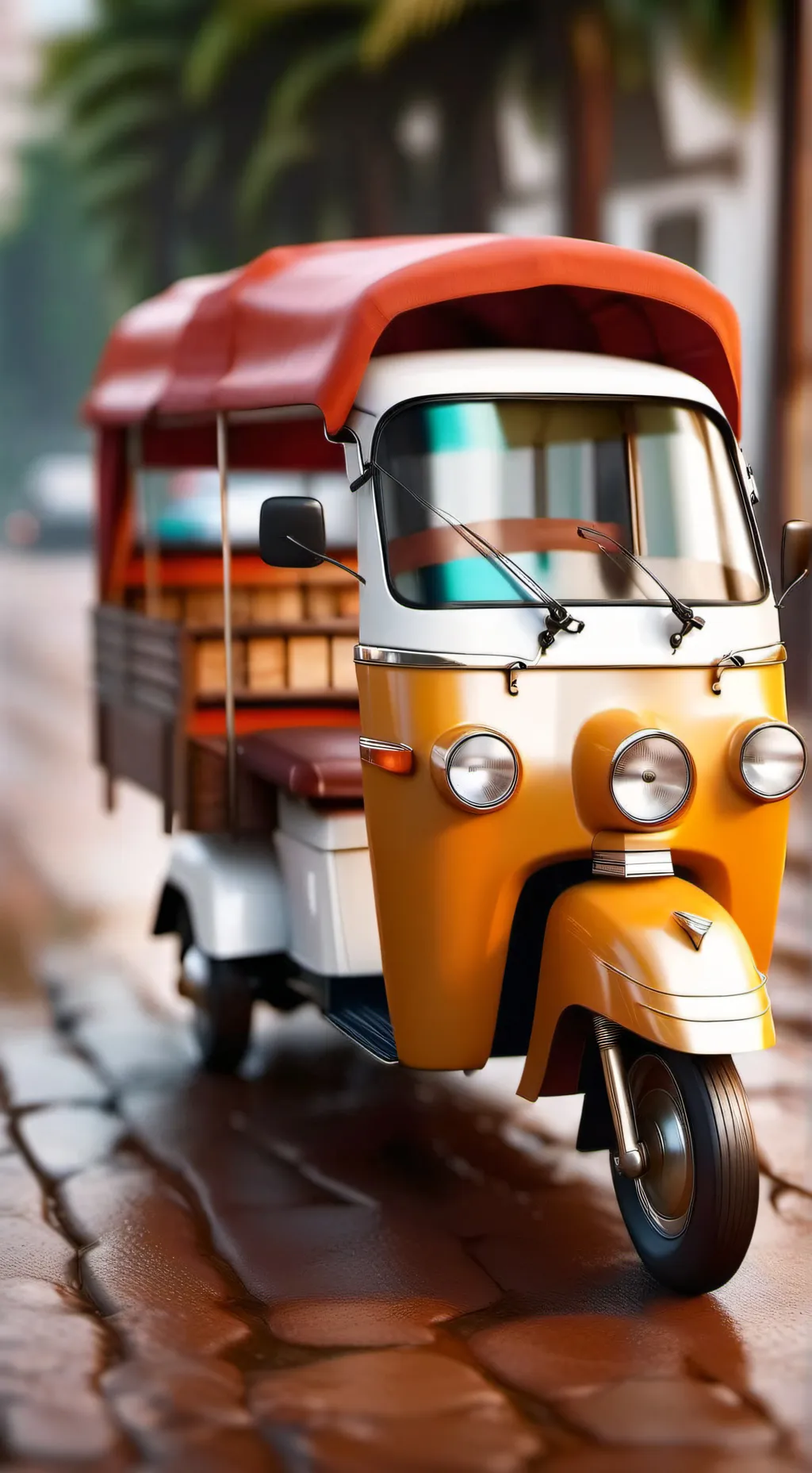 ai character: tuk tuk  background