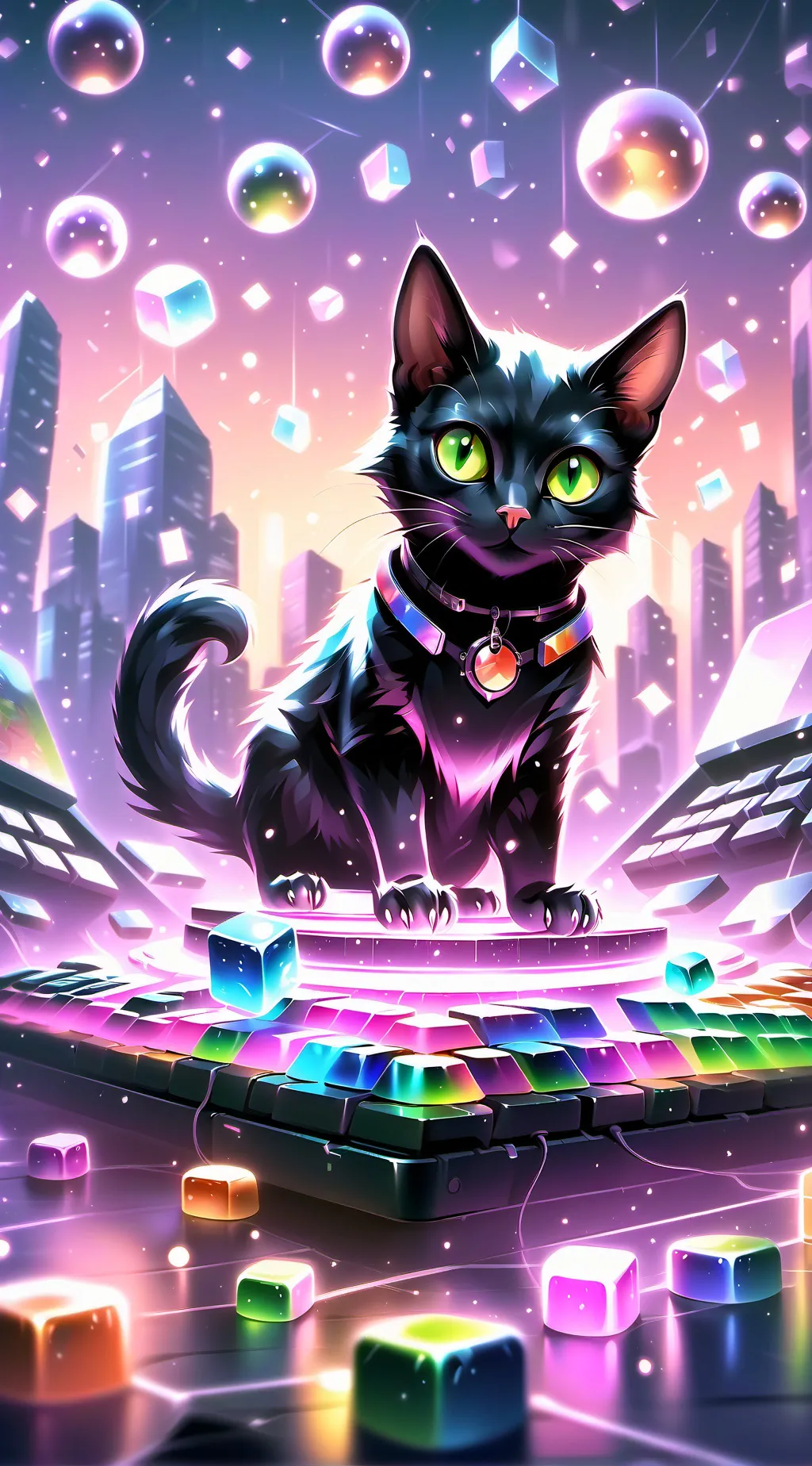 ai character: Pixel background