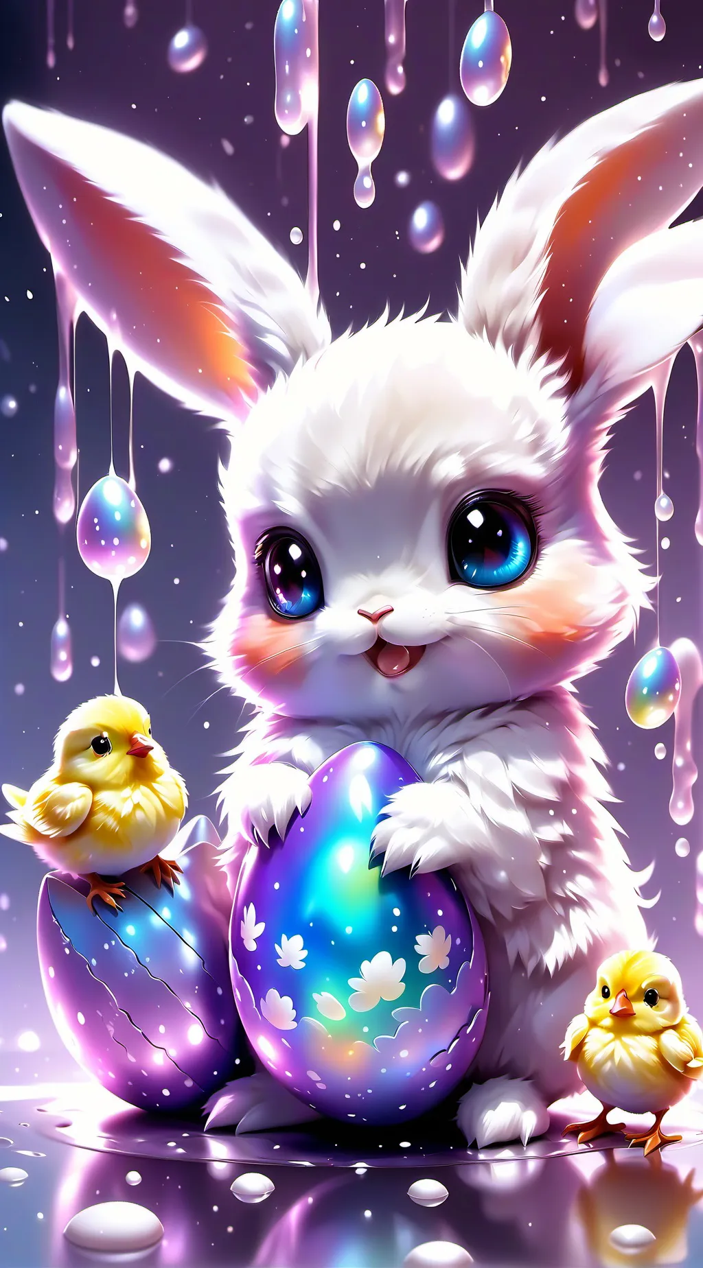 ai character: ❤️🐰🥚Easter🥚❤️🐰 background