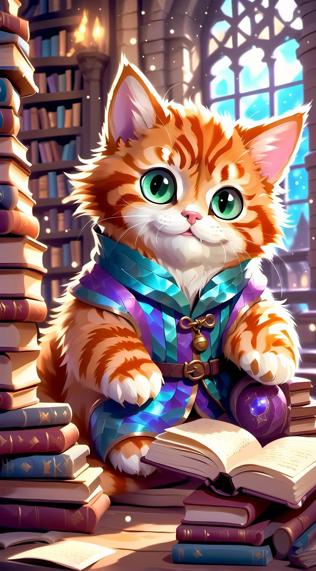ai character: bellathegingercat background