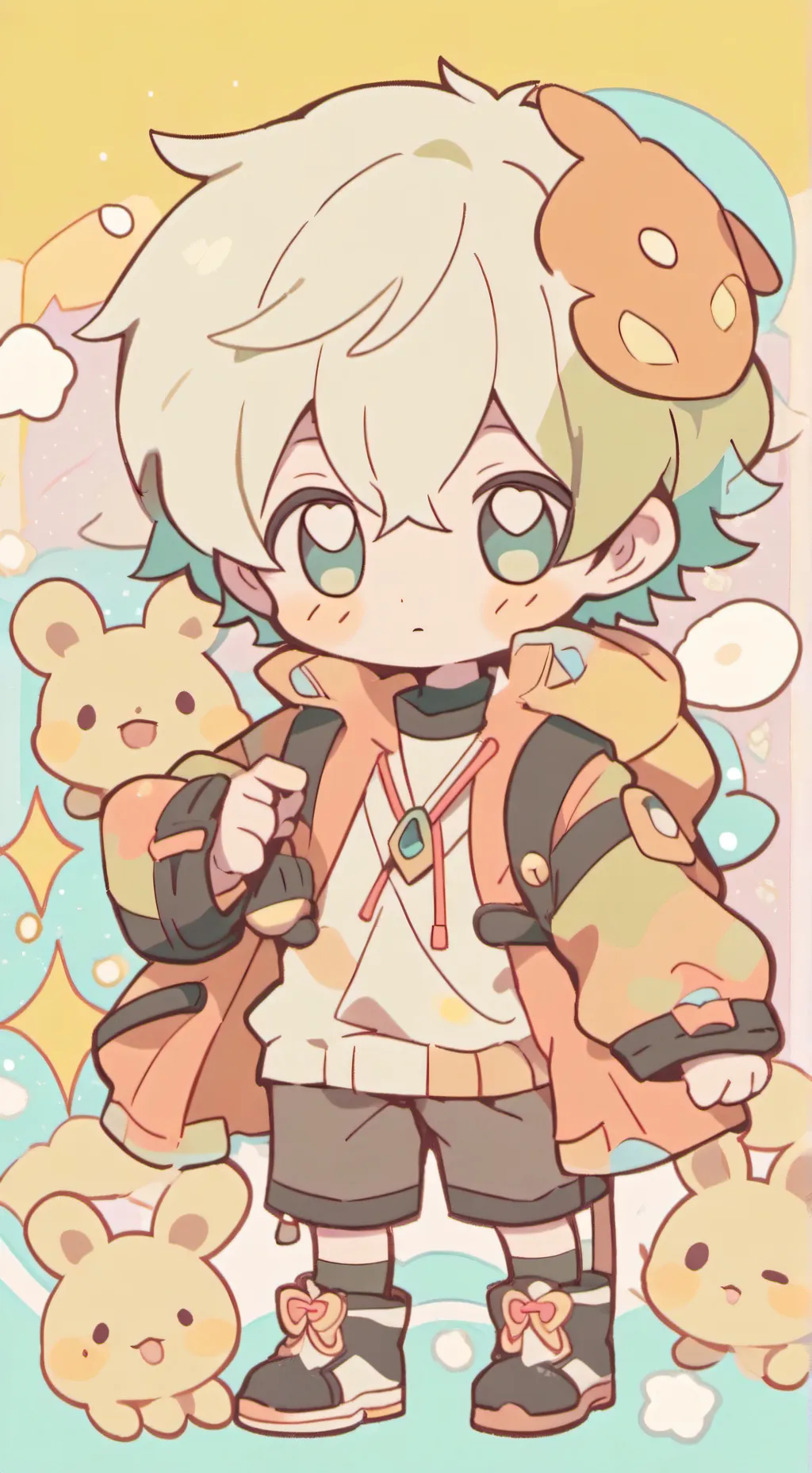 ai character: kindergartens come background