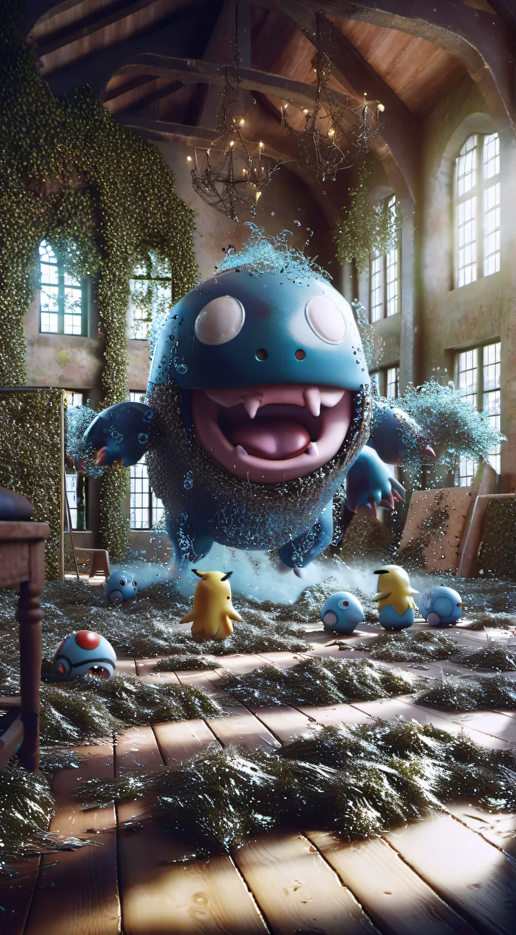 ai character: Pokemon sleepover background