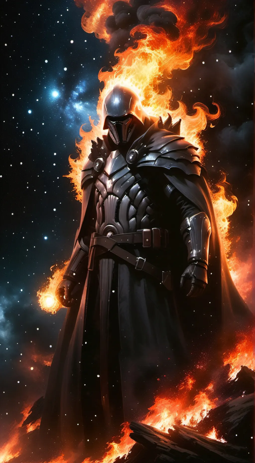 ai character: Fire spirit cookie background