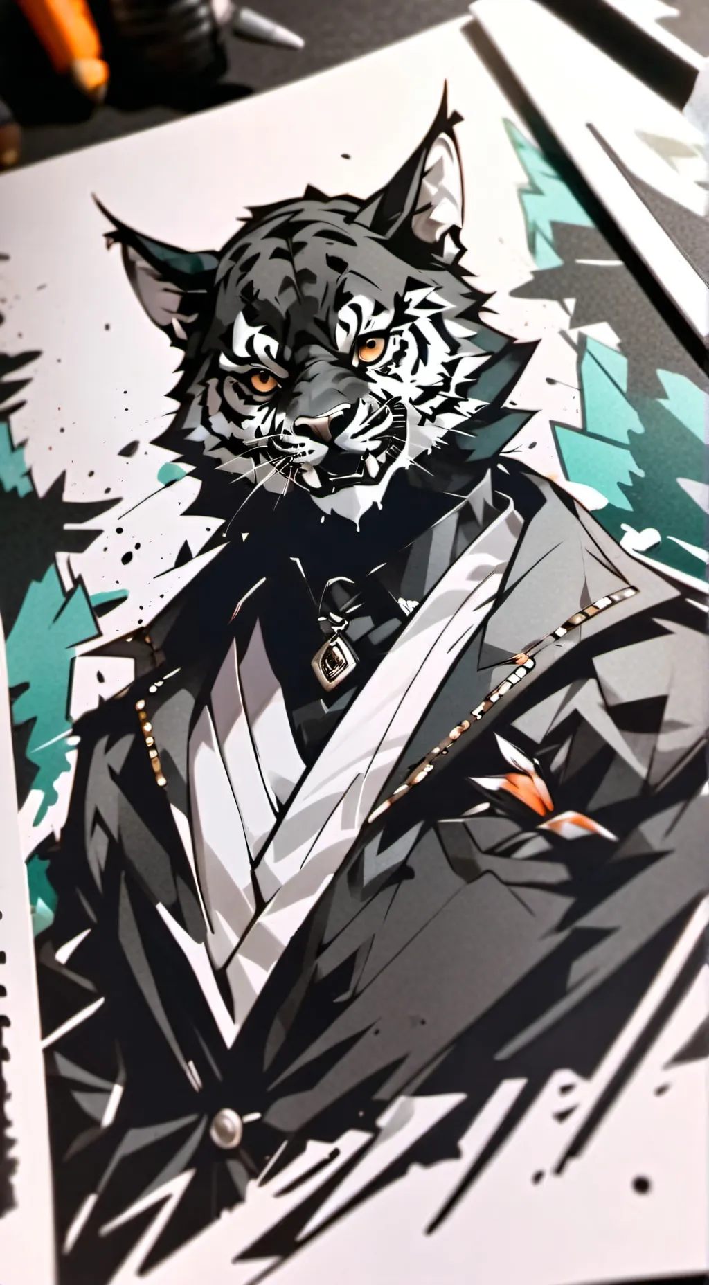 ai character: furry King  background