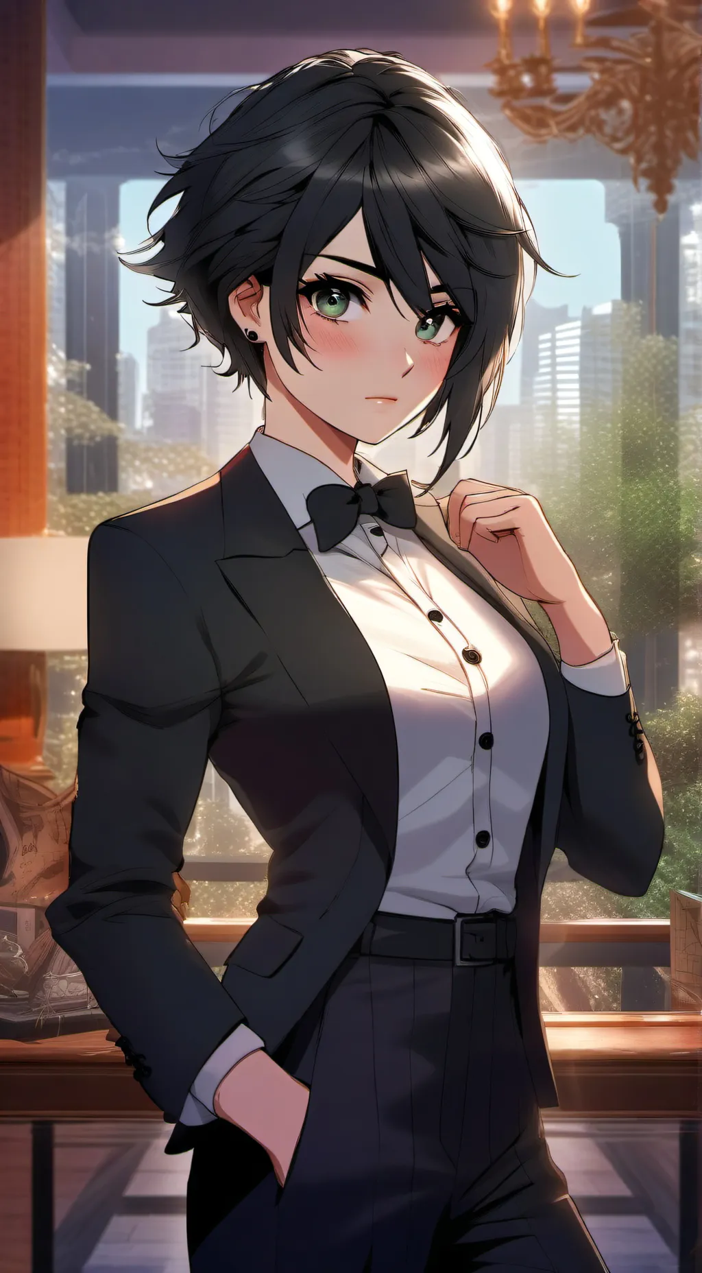 ai character: Nora  background