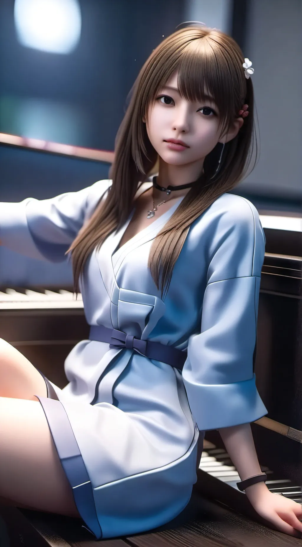 ai character: Sakura background