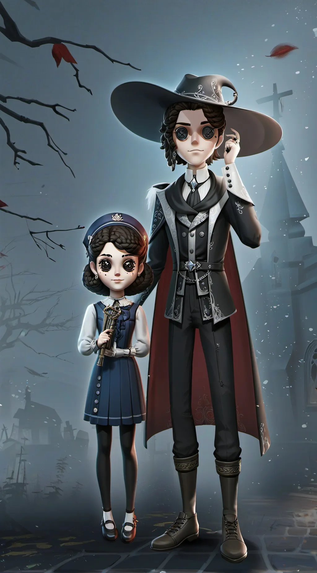 ai character: Lily and Jason  background